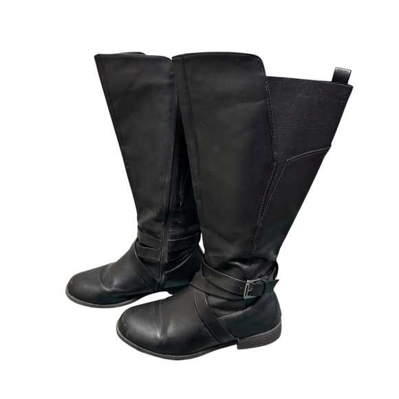 Reitman's Black Wide Calf Boots Size 8W - Picture 1 of 13